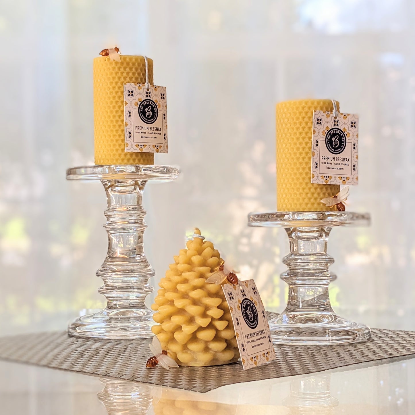 Broluxe Ltd. Co. XL American Bully Beeswax Co. - Pinecone - Pet Safe Beeswax Candle