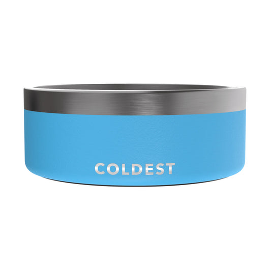 Broluxe Ltd. Co. XL American Bully COLDEST Pet Dog Bowl - 64 oz - Celestial Blue 304 Stainless Steel