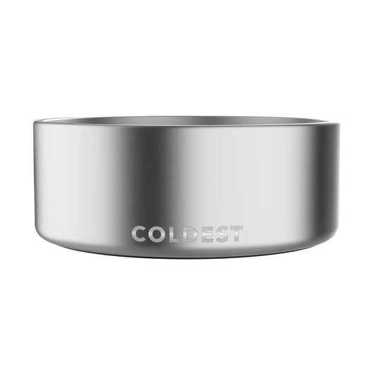 Broluxe Ltd. Co. XL American Bully COLDEST Pet Dog Bowl - 64 oz - Polished Steel 304 Stainless Steel
