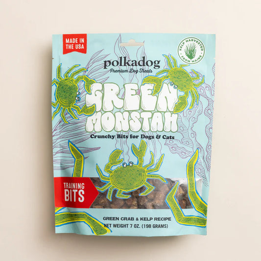 Broluxe Ltd. Co. XL American Bully Polkadog 7oz Green Monstah Training Treat