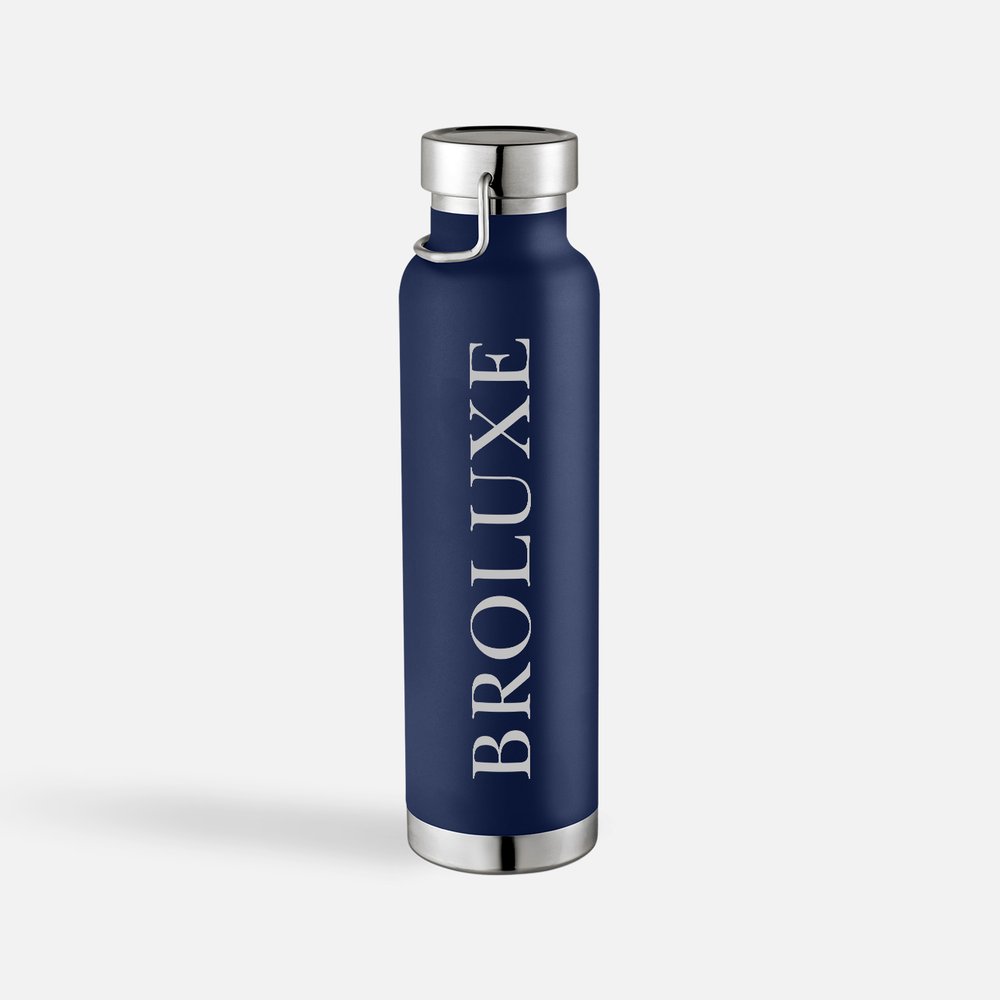 Broluxe Ltd. Co. XL American Bully Insulated Wide-Mouth Stainless Steel Bottle Blue 22oz