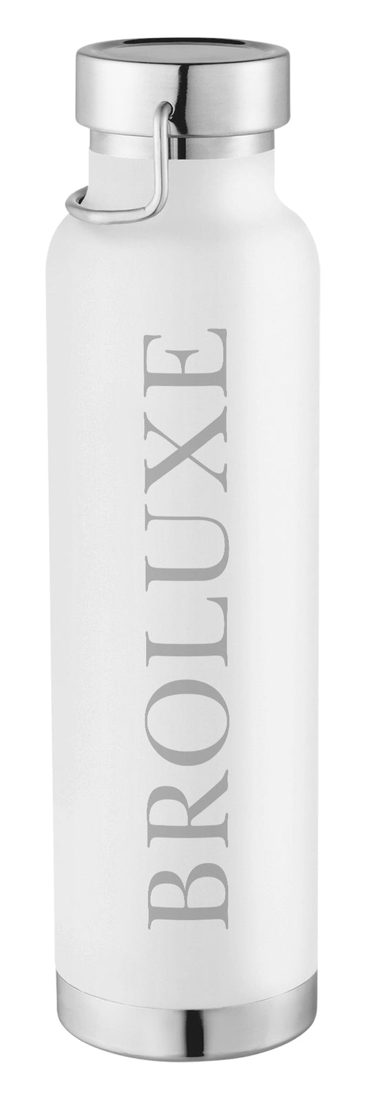 Broluxe Ltd. Co. XL American Bully Insulated Wide-Mouth Stainless Steel Bottle White 22oz