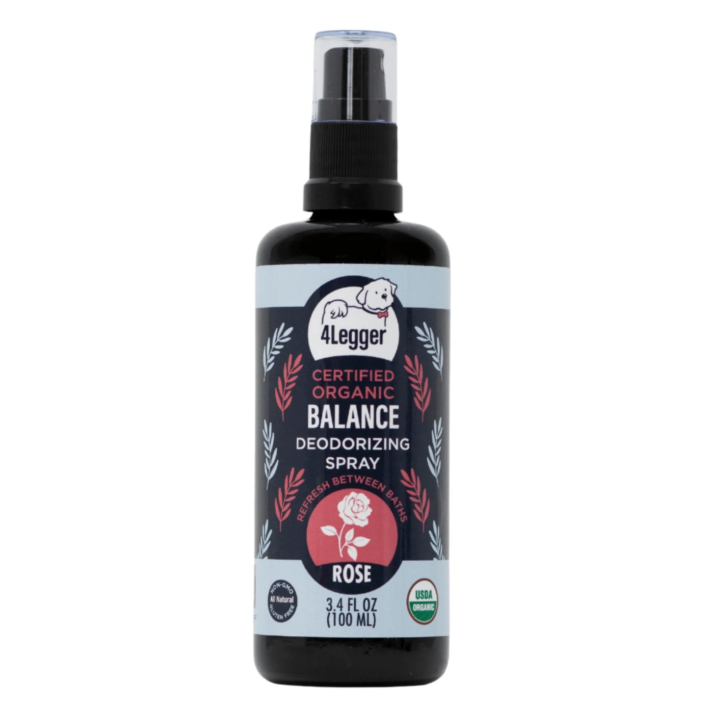 Broluxe Ltd. Co. XL American Bully 4-Legger BALANCE - Deodorizing Spray - Rose - USDA Certified Organic