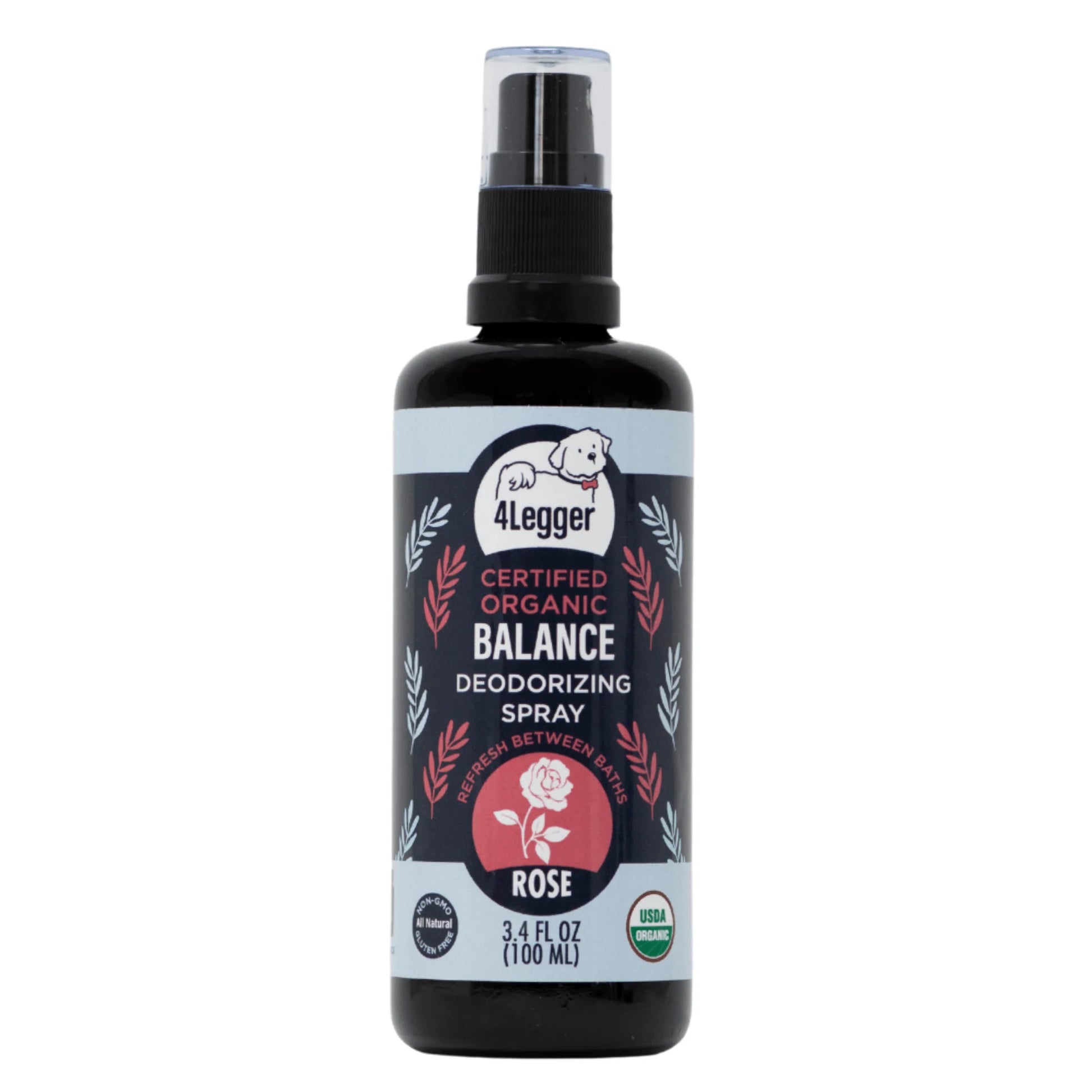 Broluxe Ltd. Co. XL American Bully 4-Legger BALANCE - Deodorizing Spray - Rose - USDA Certified Organic