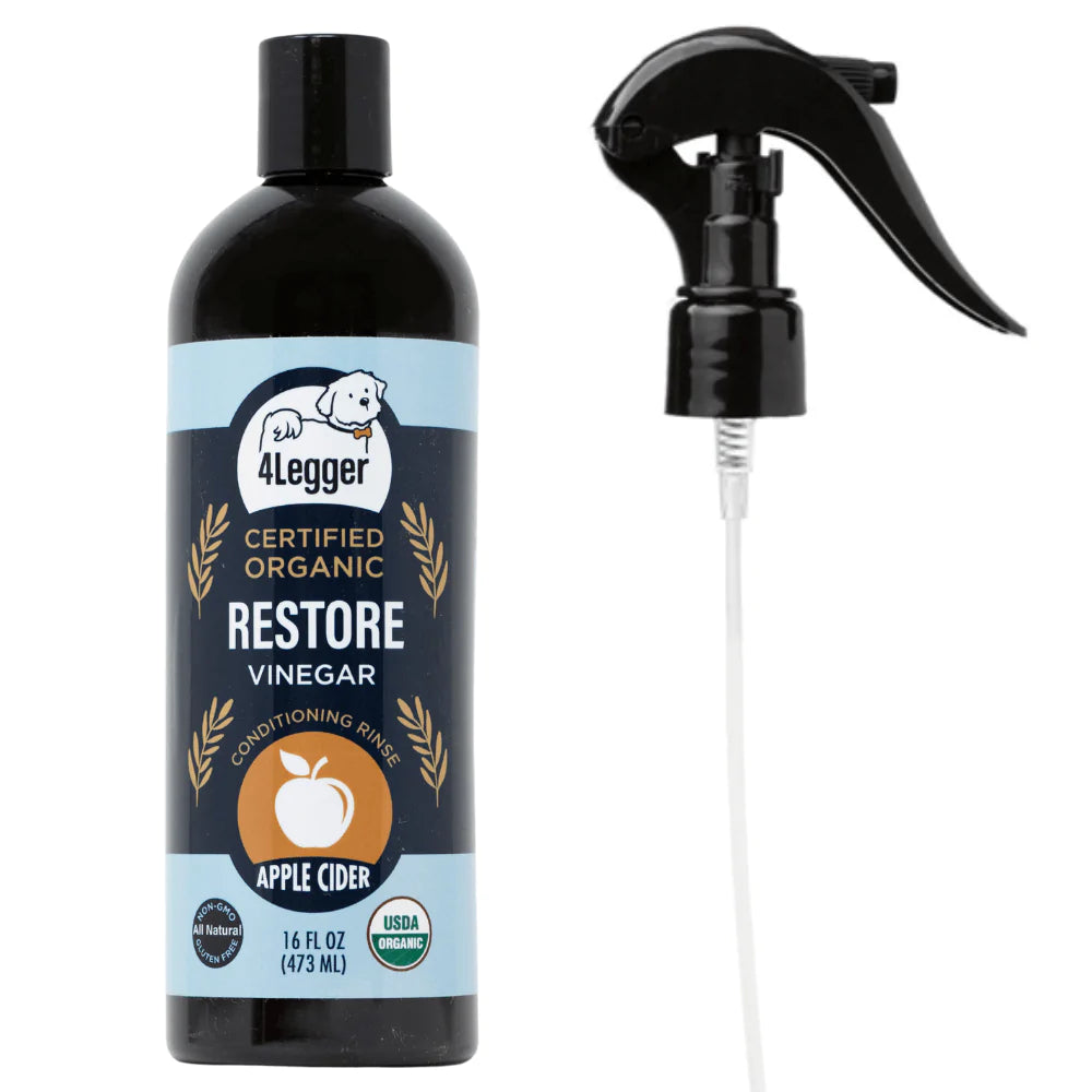 Broluxe Ltd. Co. XL American Bully 4-Legger RESTORE - Conditioning Rinse for Dogs - Apple Cider Vinegar - USDA Certified Organic 16 oz Sprayer