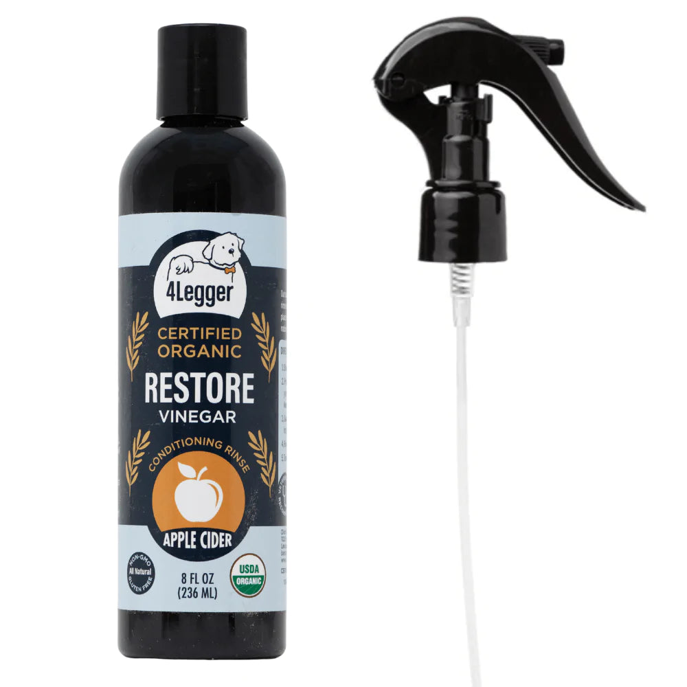 Broluxe Ltd. Co. XL American Bully 4-Legger RESTORE - Conditioning Rinse for Dogs - Apple Cider Vinegar - USDA Certified Organic 8 oz Sprayer
