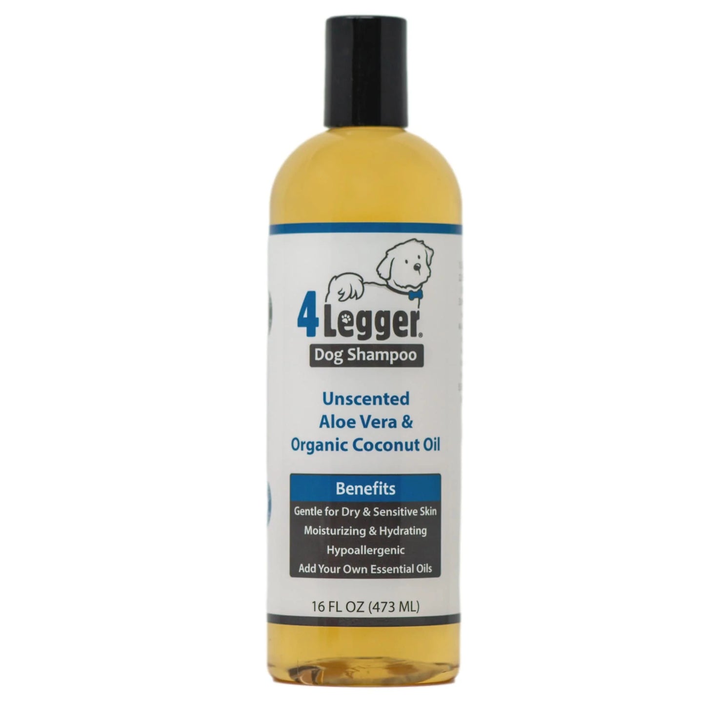 Broluxe Ltd. Co. XL American Bully 4-legger Dog Shampoo Unscented with Aloe Hypoallergenic Certified to USDA Organic Food Standards