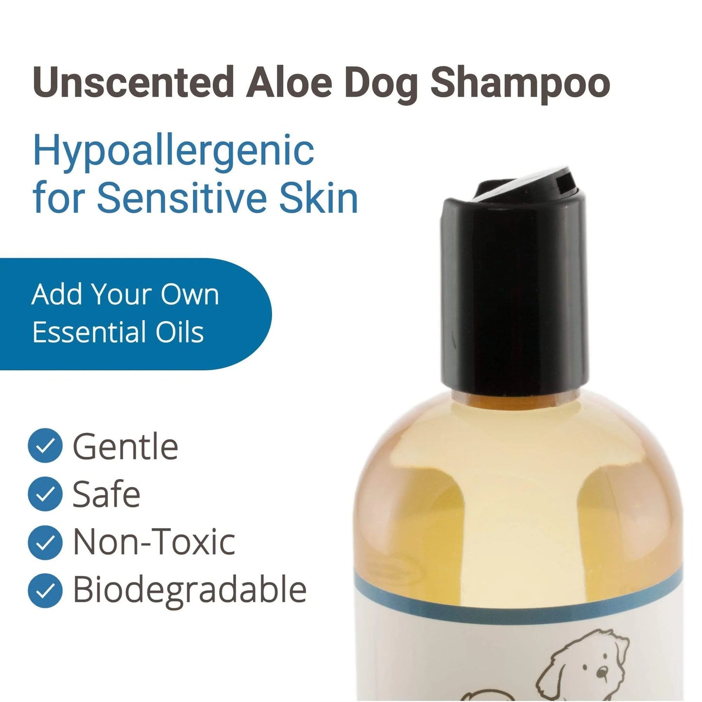 Broluxe Ltd. Co. XL American Bully 4-legger Dog Shampoo Unscented with Aloe Hypoallergenic Certified to USDA Organic Food Standards
