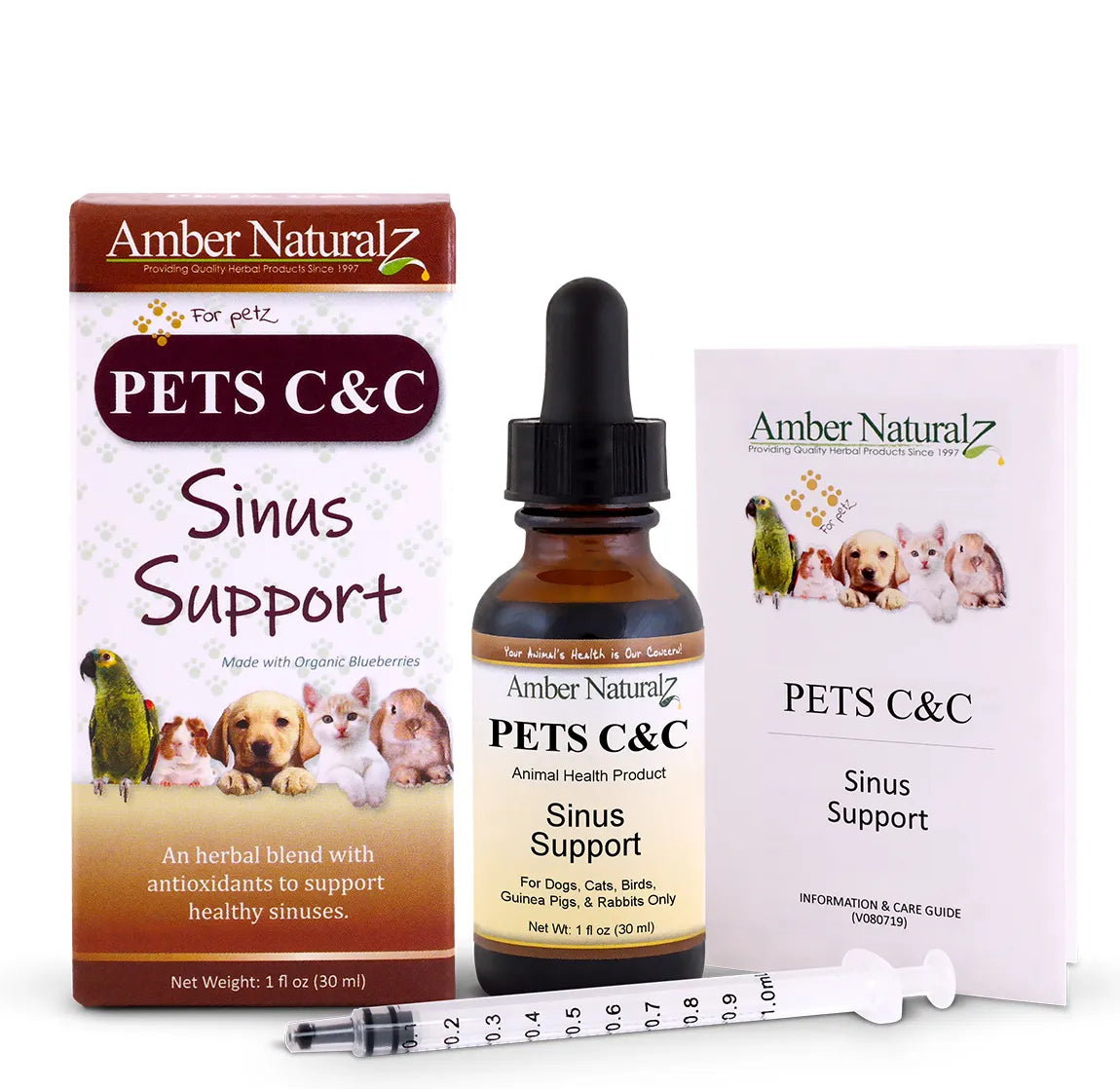 Broluxe Ltd. Co. XL American Bully Amber NaturalZ PETS C&C Sinus Support 1 oz