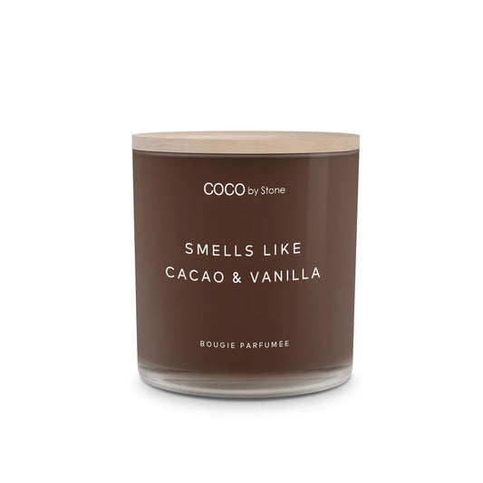 Broluxe Ltd. Co. XL American Bully COCO by Stone Cacao & Vanilla - Pet Safe Coconut Wax Candle 11oz - Food Grade Certified