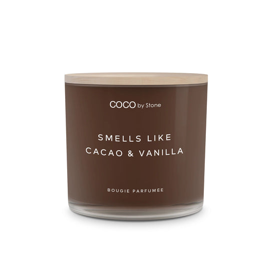 Broluxe Ltd. Co. XL American Bully COCO by Stone Cacao & Vanilla - Pet Safe Coconut Wax Candle 15oz - Food Grade Certified