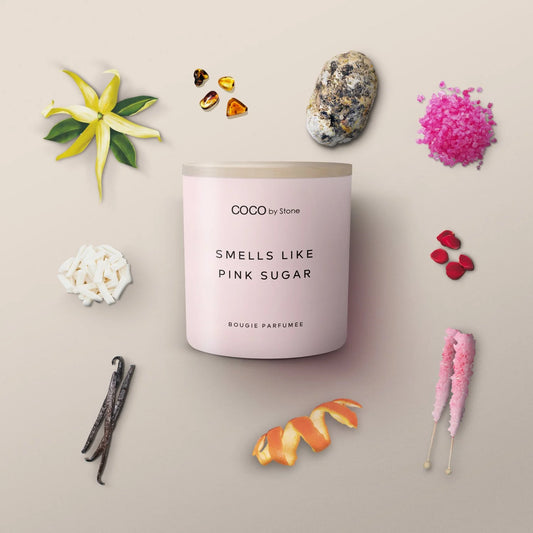 Broluxe Ltd. Co. XL American Bully COCO by Stone Pink Sugar - Pet Safe Coconut Wax Candle - Food Grade Certified
