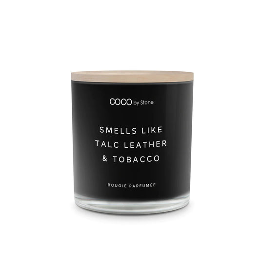 Broluxe Ltd. Co. XL American Bully COCO by Stone Talc Leather & Tobacco - Pet Safe Coconut Wax Candle - Food Grade Certified