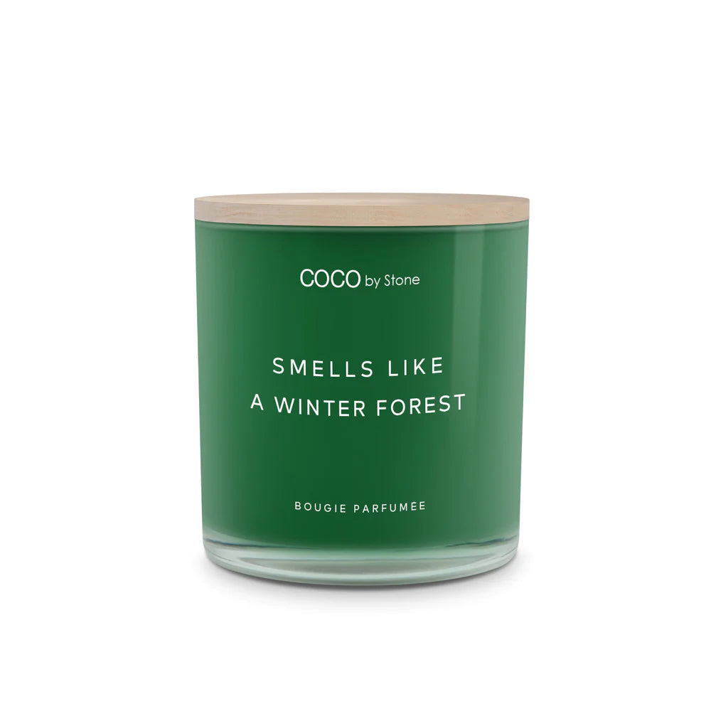 Broluxe Ltd. Co. XL American Bully COCO by Stone Winter Forest - Pet Safe Coconut Wax Candle - Food Grade Certified