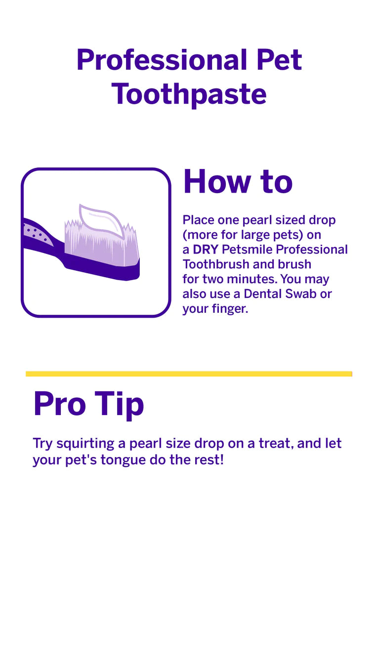 Broluxe Ltd. Co. XL American Bully Petsmile Professional Pet Toothpaste - London Broil Flavor - VOHC Registered Seal - How to Use