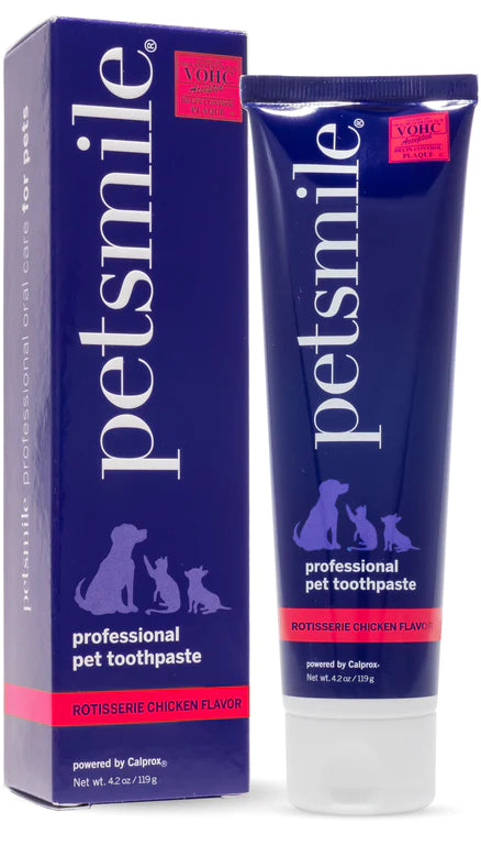 Broluxe Ltd. Co. XL American Bully Petsmile Professional Pet Toothpaste - Rotisserie Chicken Flavor - VOHC Registered Seal