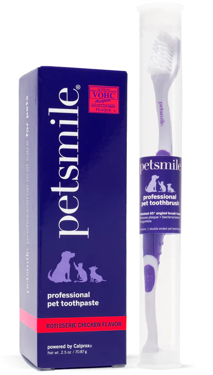 Broluxe Ltd. Co. XL American Bully Petsmile Professional Dental Kit - Rotisserie Chicken Flavor - VOHC Registered Seal
