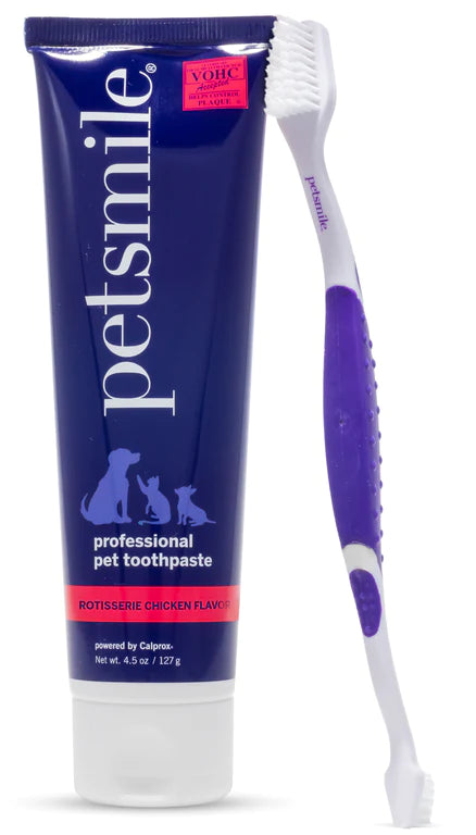 Broluxe Ltd. Co. XL American Bully Petsmile Professional Dental Kit - Rotisserie Chicken Flavor - VOHC Registered Seal