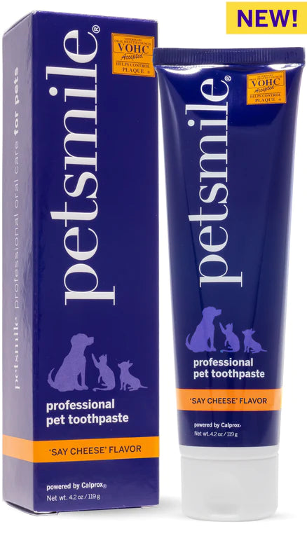 Broluxe Ltd. Co. XL American Bully Petsmile Professional Pet Toothpaste - Say Cheese Flavor - VOHC Registered Seal