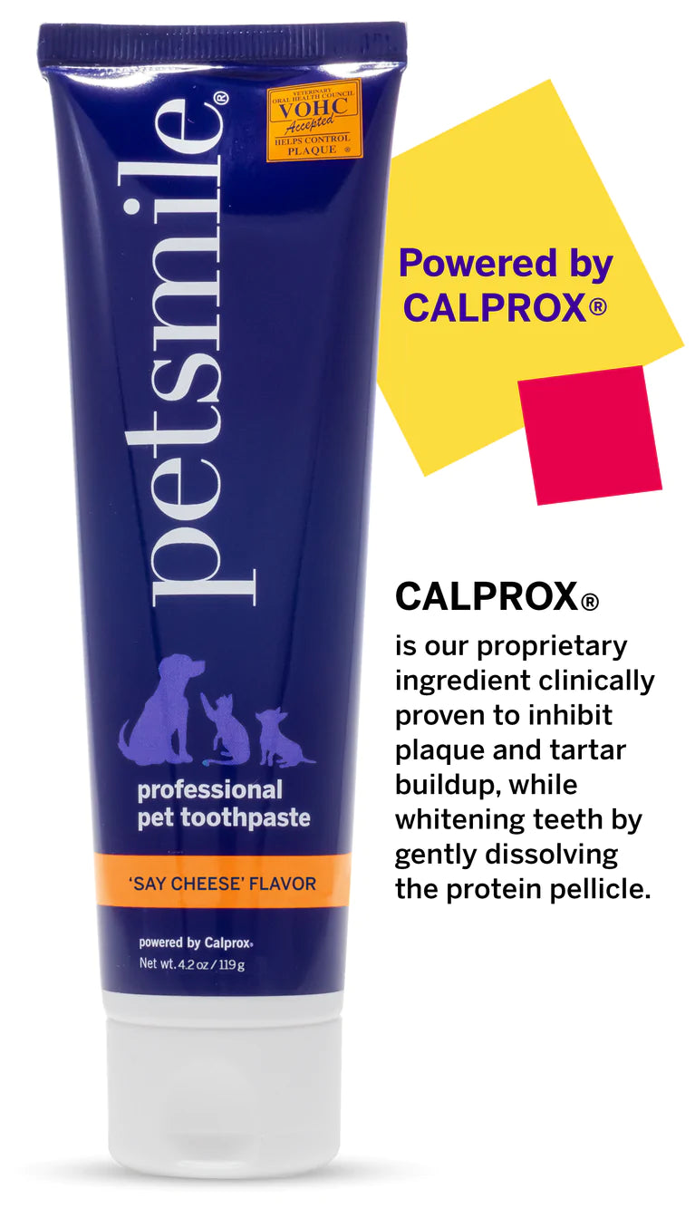 Broluxe Ltd. Co. XL American Bully Petsmile Professional Pet Toothpaste - Say Cheese Flavor - VOHC Registered Seal