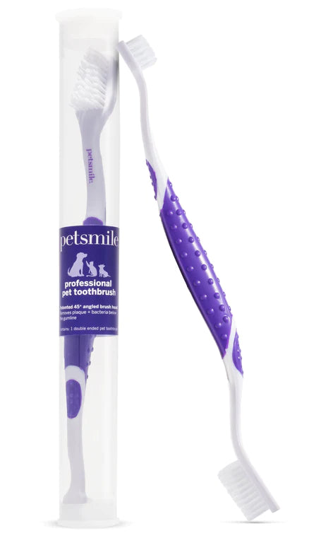 Broluxe Ltd. Co. XL American Bully Petsmile Professional Pet Toothbrush - Patented 45° Dual-Ended Brush Head