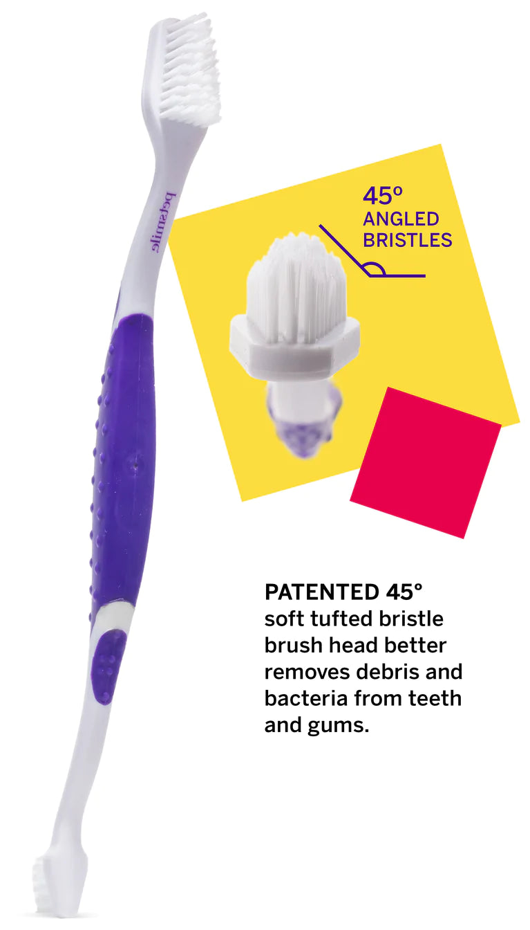 Broluxe Ltd. Co. XL American Bully Petsmile Professional Pet Toothbrush - Patented 45° Dual-Ended Brush Head