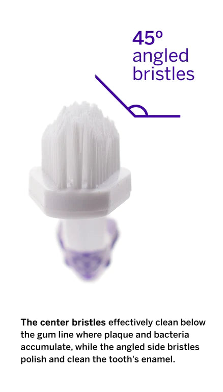 Broluxe Ltd. Co. XL American Bully Petsmile Professional Pet Toothbrush - Patented 45° Dual-Ended Brush Head