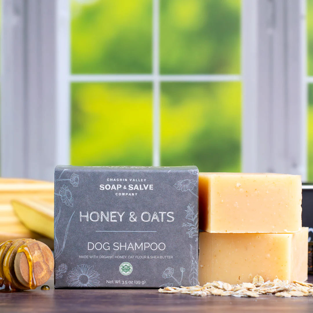 Broluxe Ltd. Co. XL American Bully Chagrin Valley - Dog Shampoo Bar - Honey & Oats - USDA Certified Organic