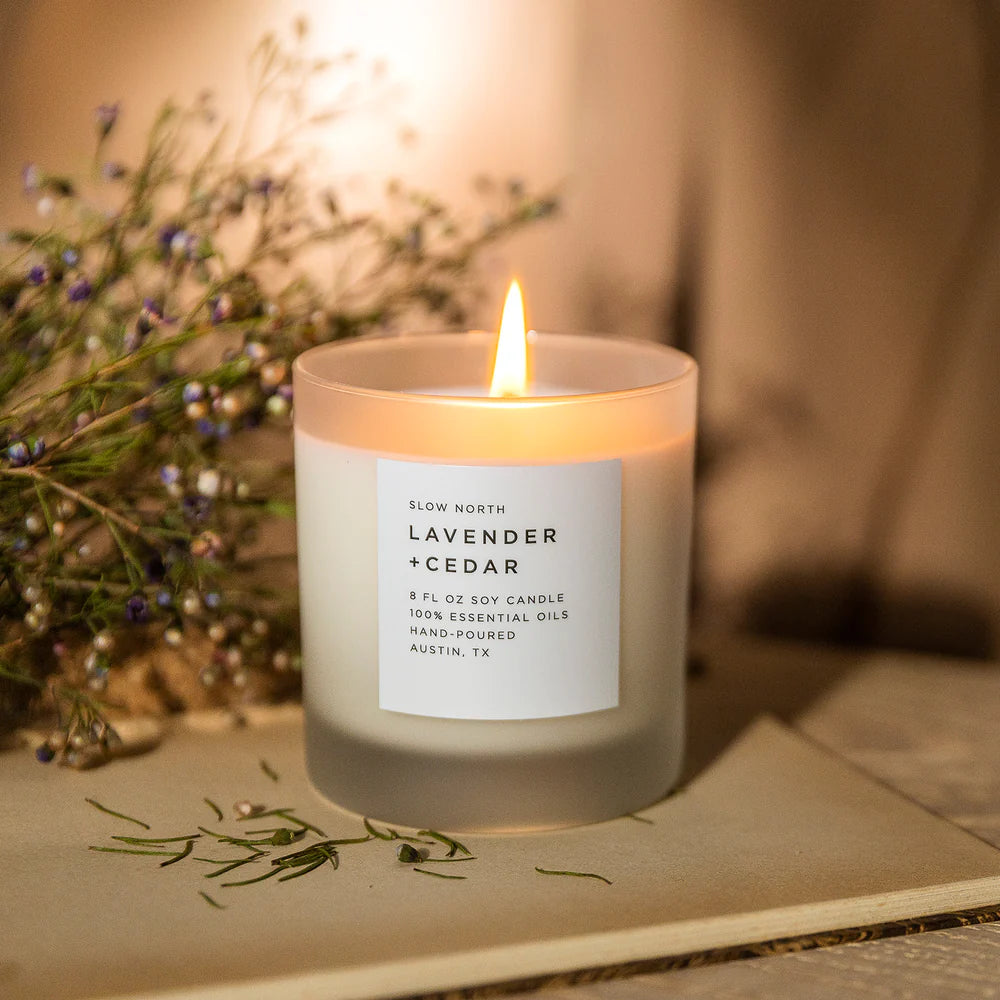 Broluxe Ltd. Co. XL American Bully Slow North - Lavender+Cedar - Pet Safe Soy Wax Candle - 100% Essential Oils Only