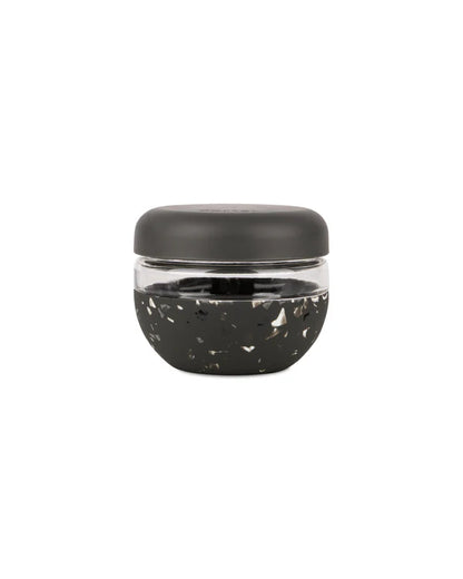 Broluxe Ltd. Co. XL American Bully W&P Glass Bowl Silicone Leakproof Lid Black Confetti - 16 oz