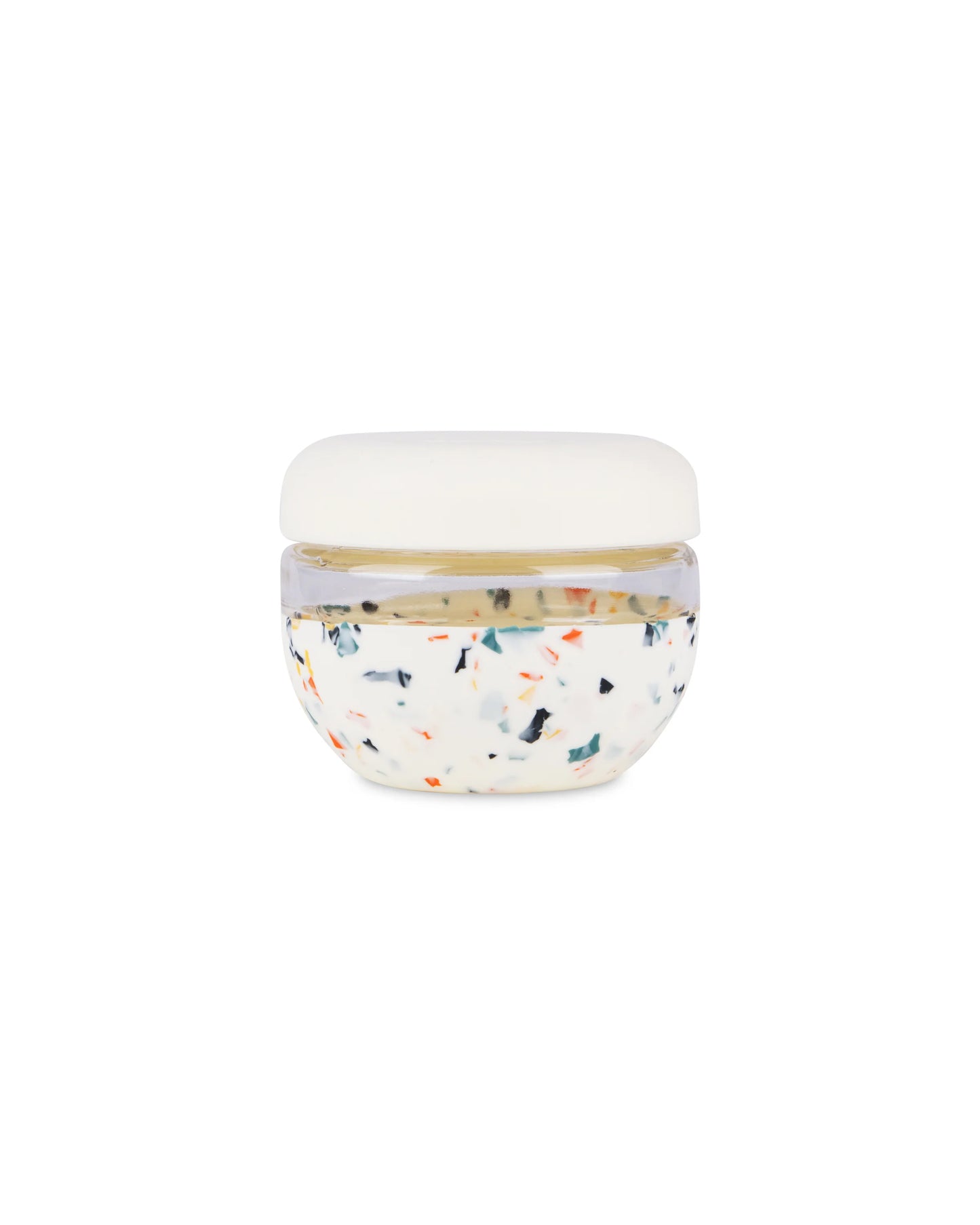 Broluxe Ltd. Co. XL American Bully W&P Glass Bowl Silicone Leakproof Lid Cream Confetti - 16 oz