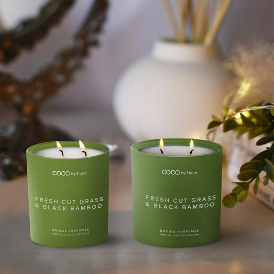Broluxe Ltd. Co. XL American Bully COCO by Stone Fresh Cut Grass - Pet Safe Coconut Wax Candle - Food Grade Certified