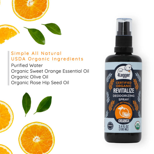 Broluxe Ltd. Co. XL American Bully 4-Legger REVITALIZE - Deodorizing Spray - Sweet Orange - USDA Certified Organic