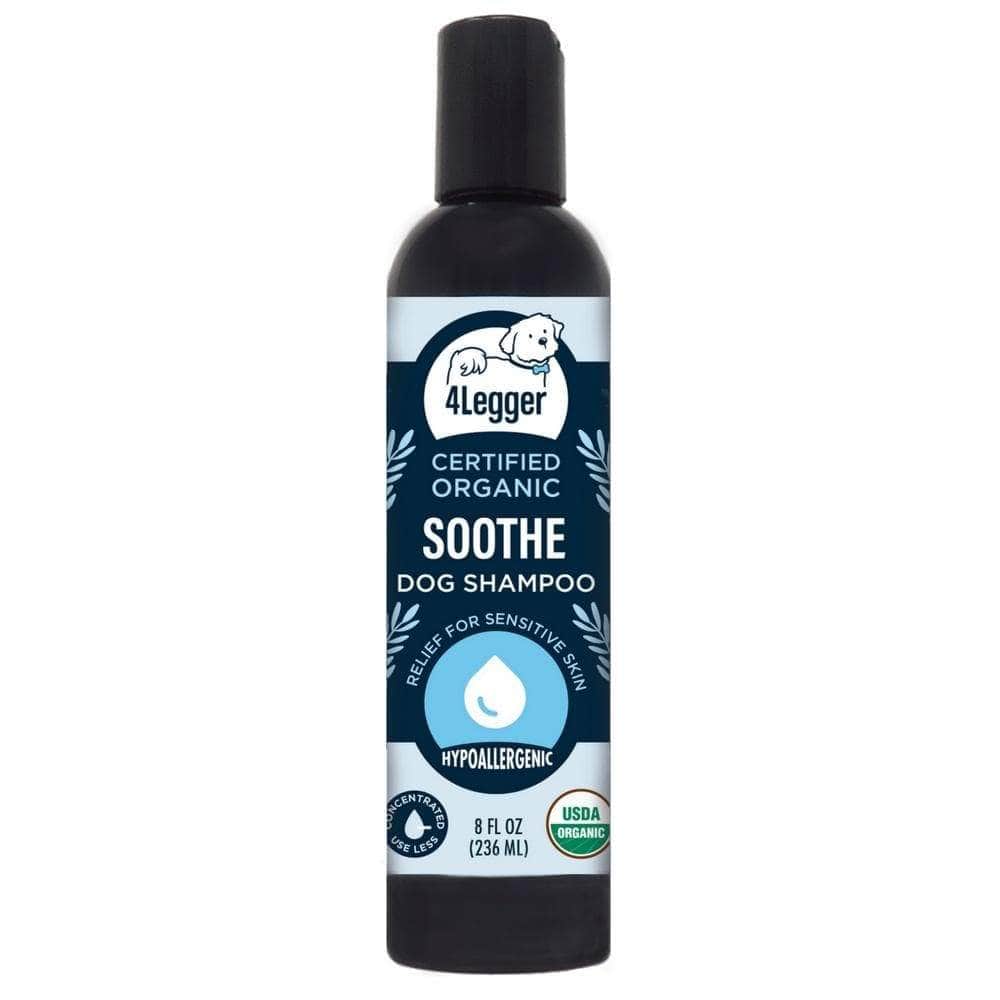 4 Legger Dog Shampoo for Sensitive Skin SOOTHE Aloe Hypoallergenic and Fragrance Free Unscented USDA Certified Organic BROLUXE LTD. CO