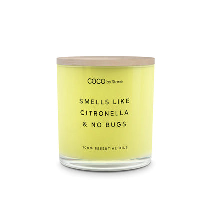 Broluxe Ltd. Co. XL American Bully COCO by Stone Citronella & No Bugs - Pet Safe Coconut Wax Candle - Food Grade Certified